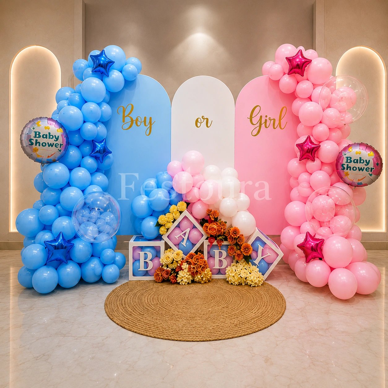 Pastel Harmony Baby Shower Backdrop