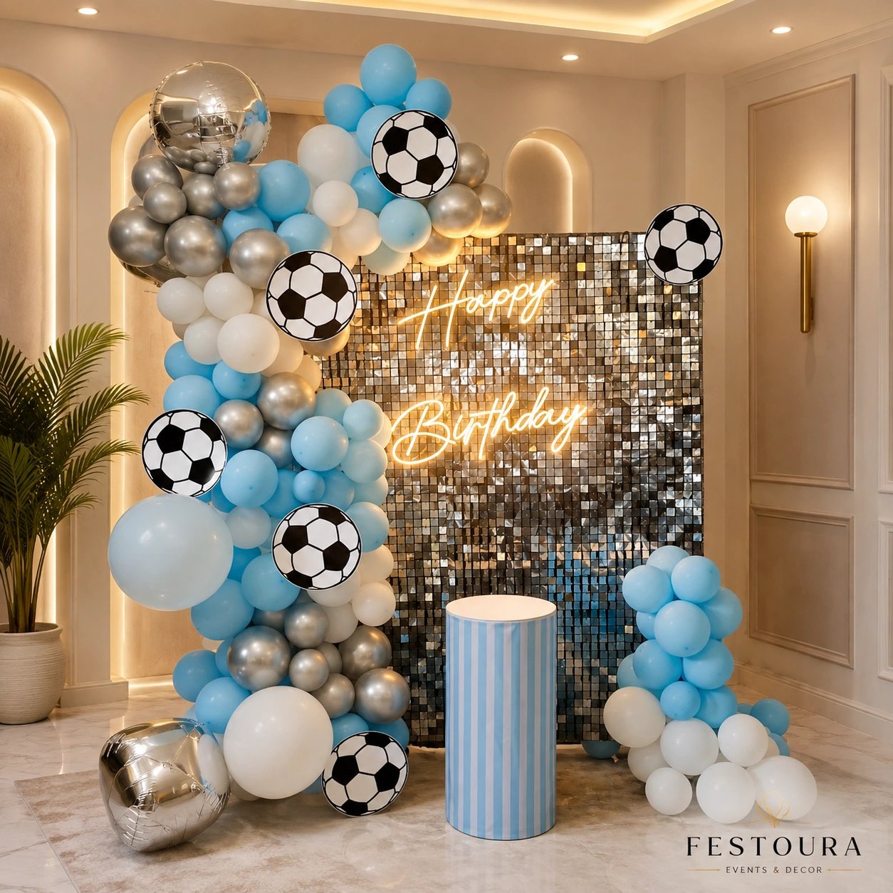 Kickoff Classic Football Birthday Setup