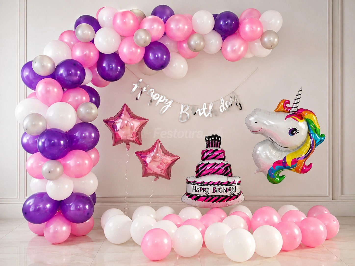 Magical Unicorn Balloon Birthday Decor