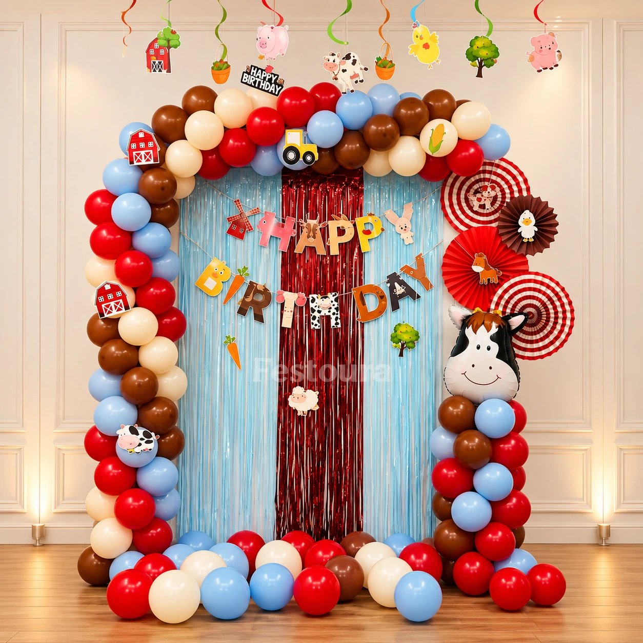 Farmyard Fun Birthday Balloon Decor
