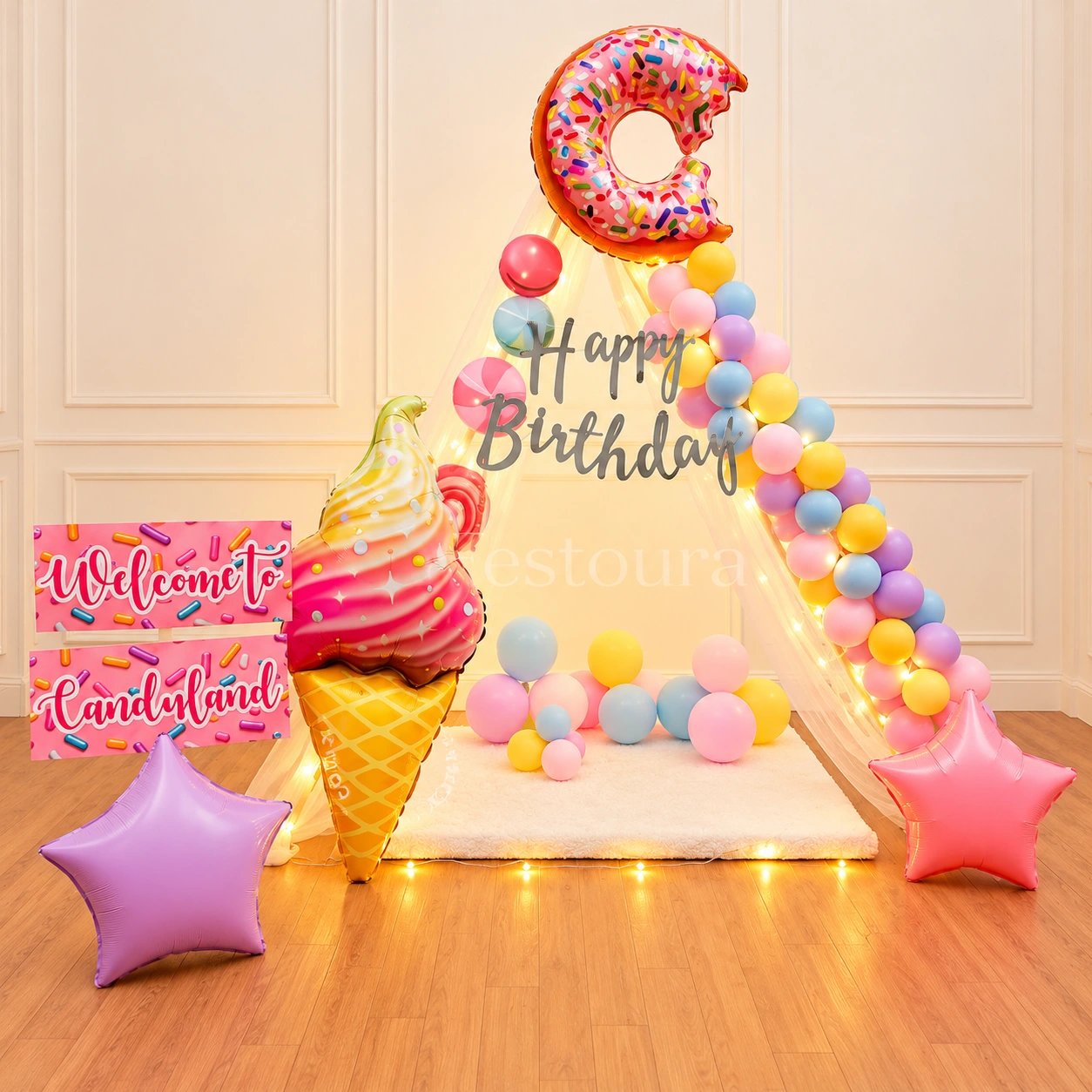 Whimsical Candy Land Birthday Canopy