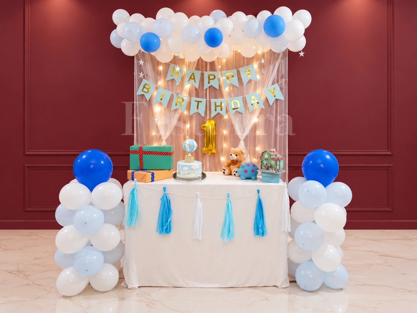 Dreamy Pastel First Birthday Backdrop