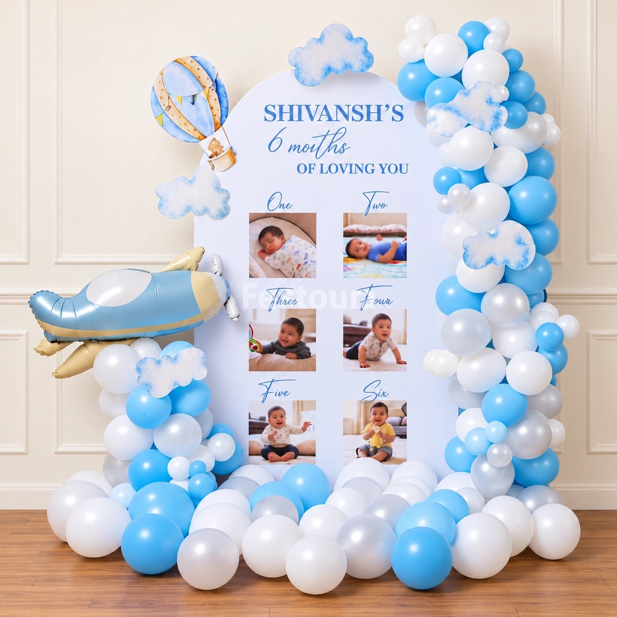 Pastel Sky & Cloud Milestone Birthday Setup