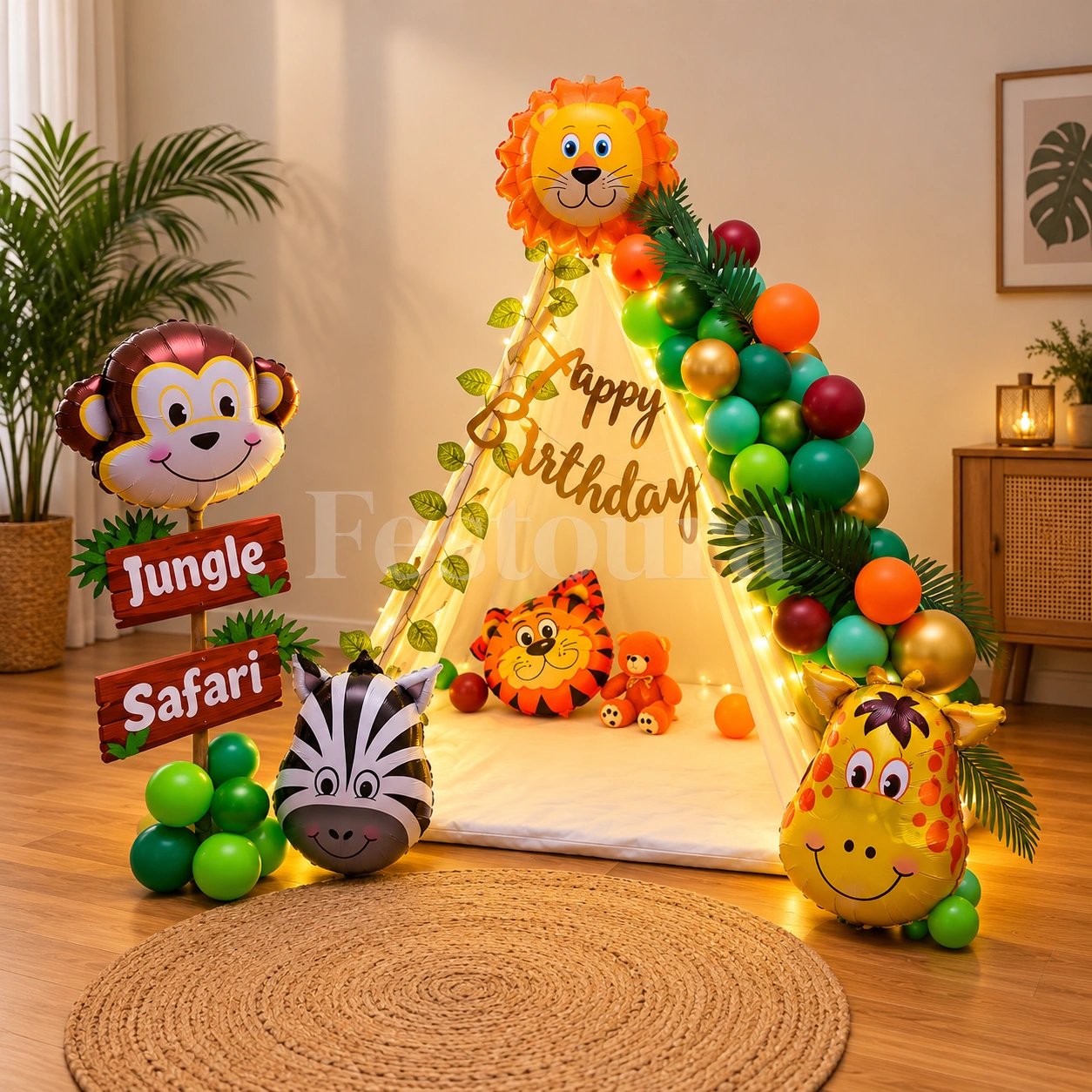 Wild Safari Canopy Birthday Celebration