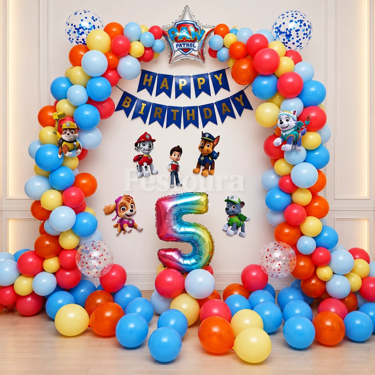 Paw Patrol Theme Wall Birthday Decor