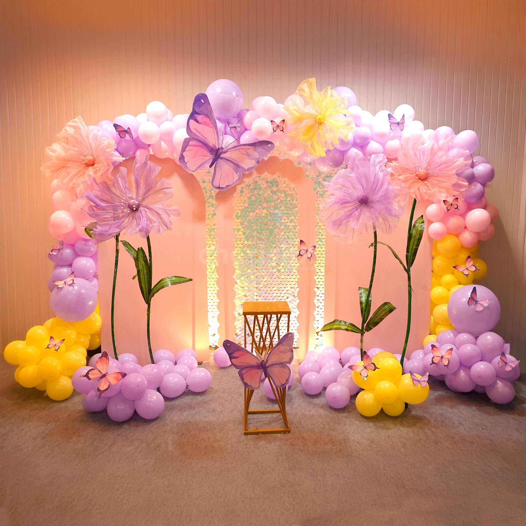 Enchanted Bloom & Butterfly Balloon Decor