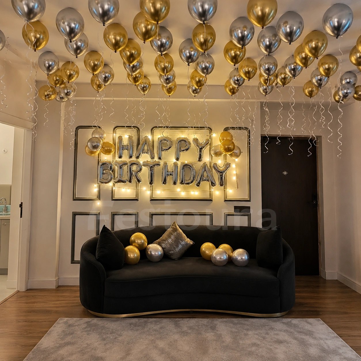 Modern Chrome Birthday Celebration Decor