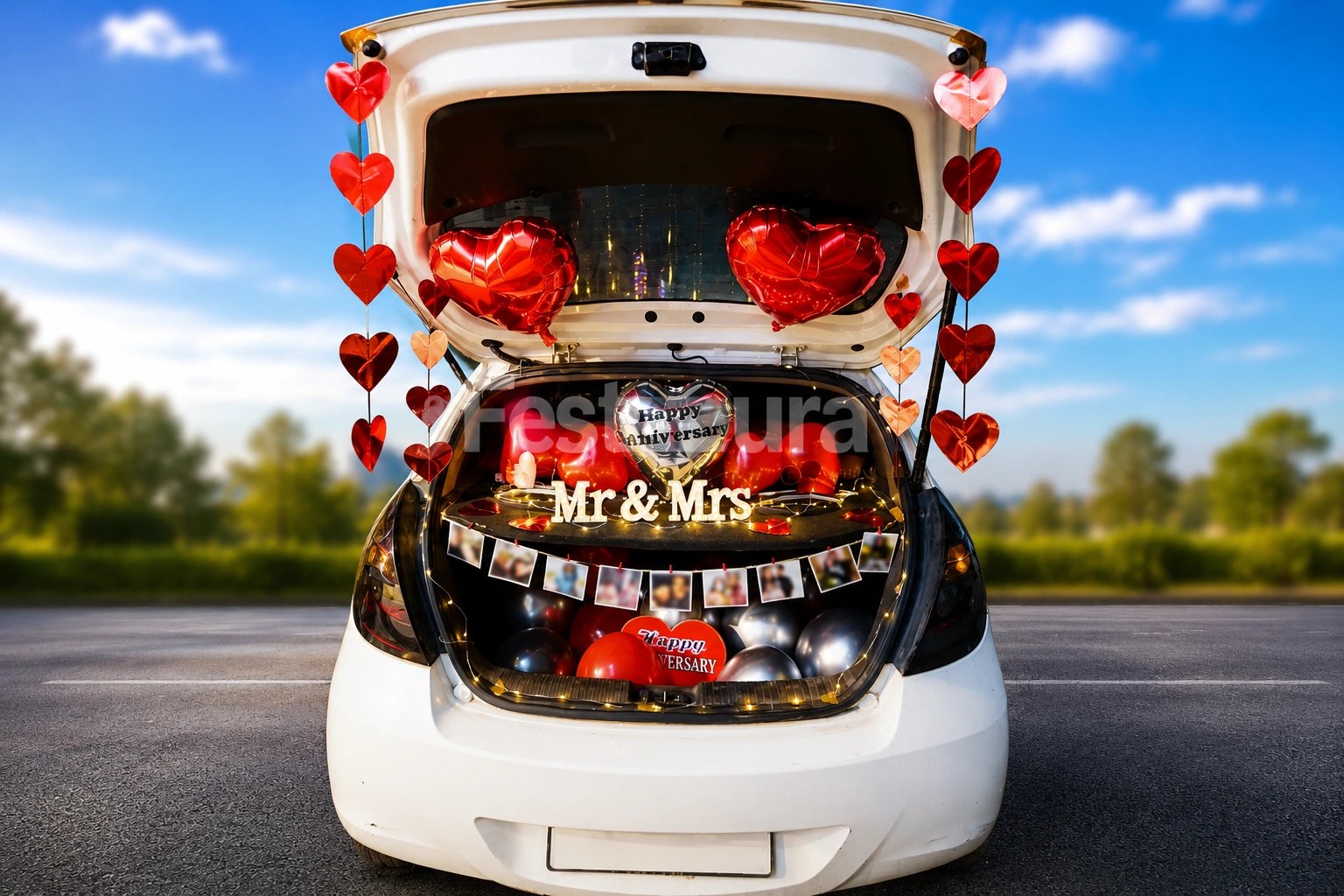 Romantic Car Boot Anniversary Surprise