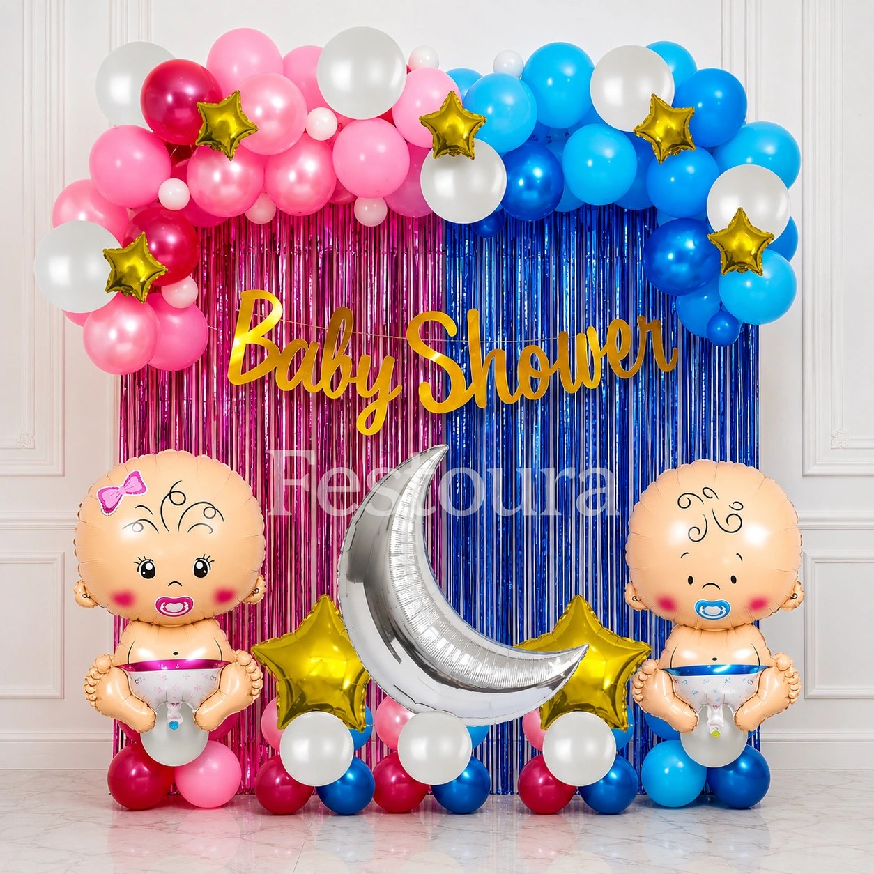Whimsical Moon and Stars Baby Shower Decor