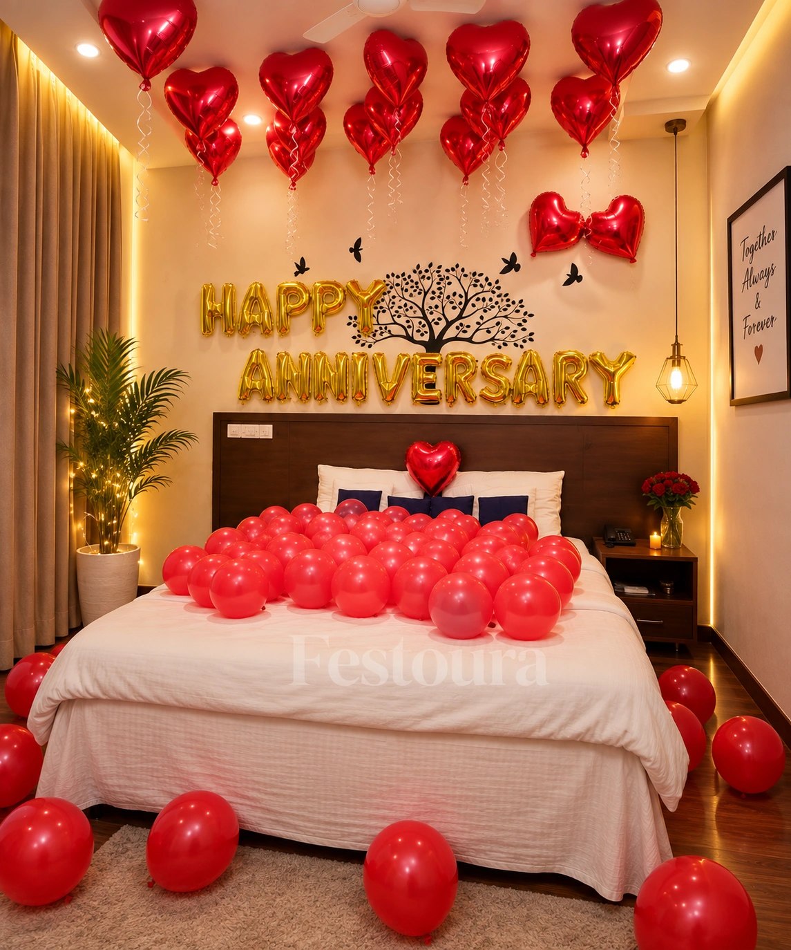 Timeless Heart Anniversary Bedroom Decor