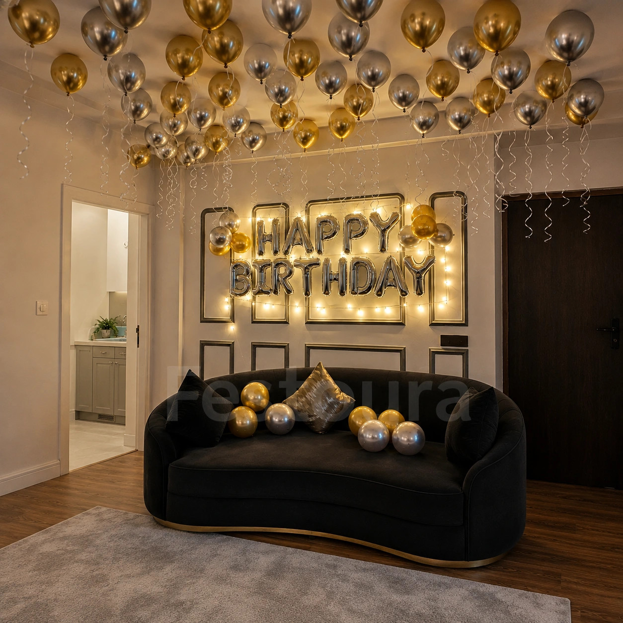 Modern Chrome Birthday Celebration Decor