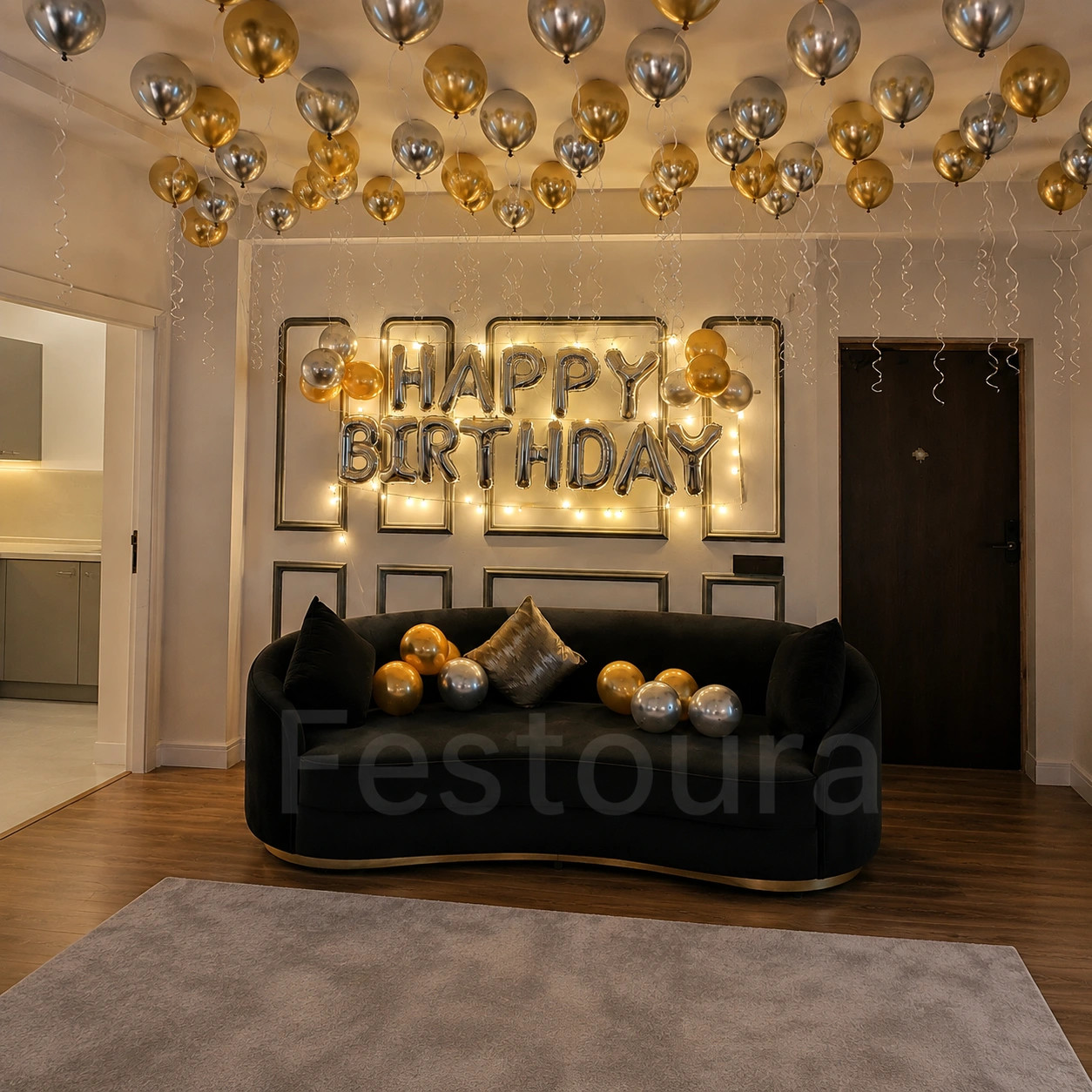 Modern Chrome Birthday Celebration Decor