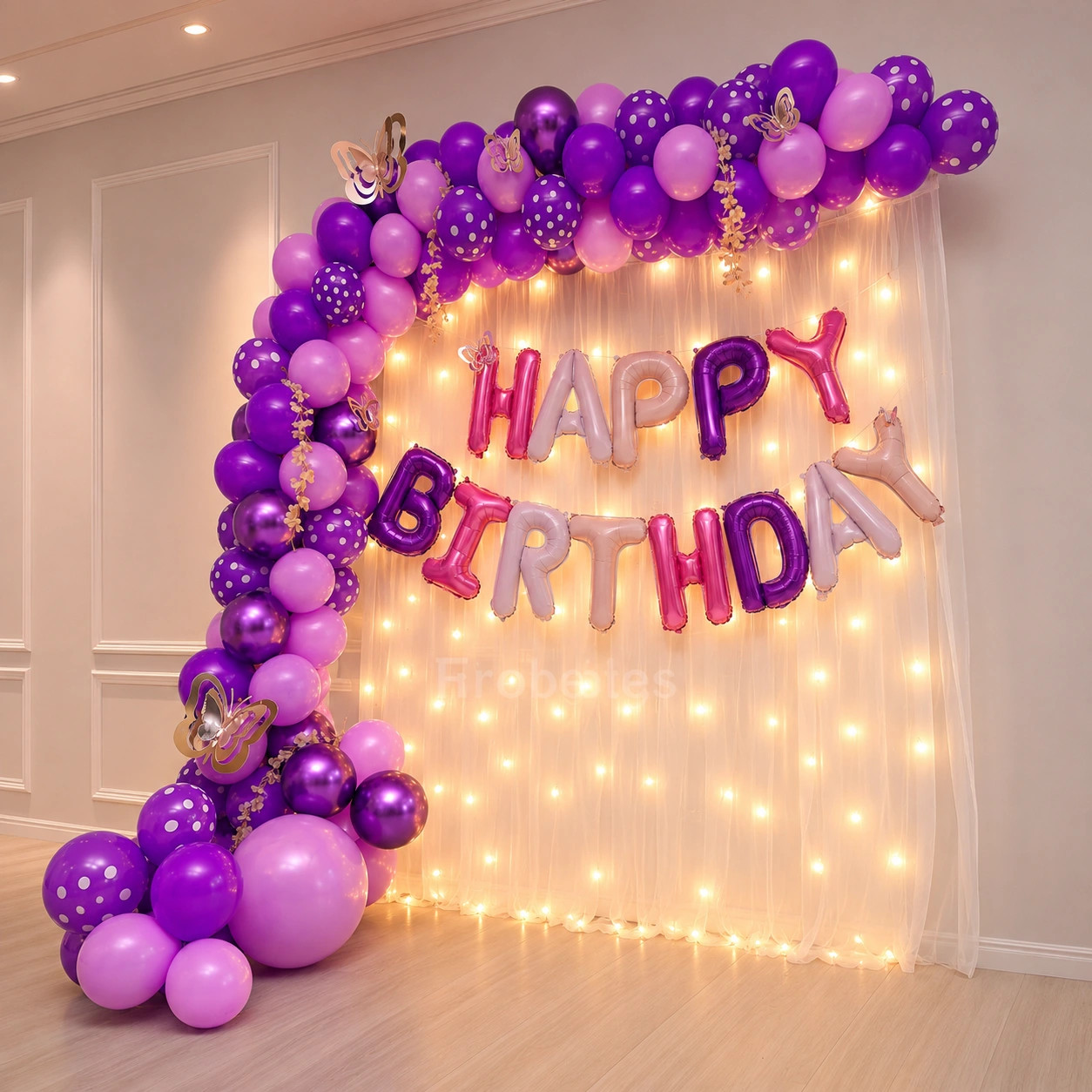 Whimsical Pastel Purple Celebration Backdrop