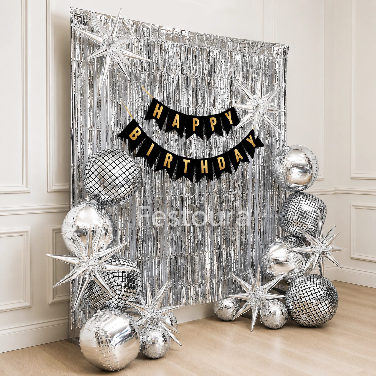 Shimmering Star and Disco Birthday Decor