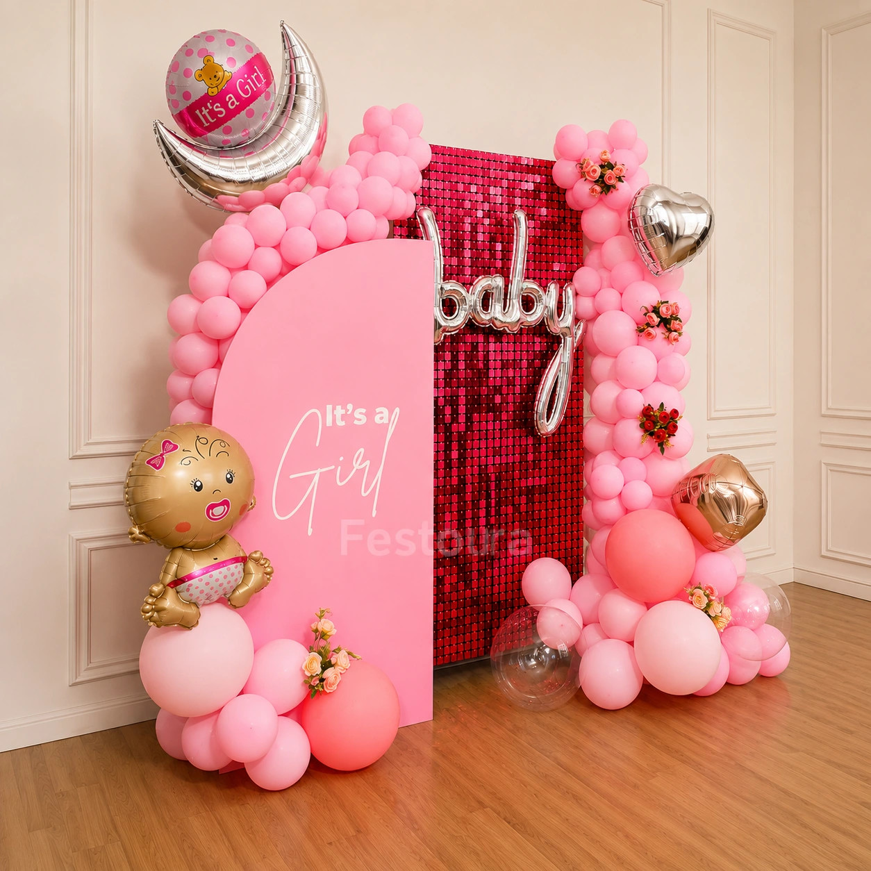It’s a Girl: Shimmering Welcome baby Decor