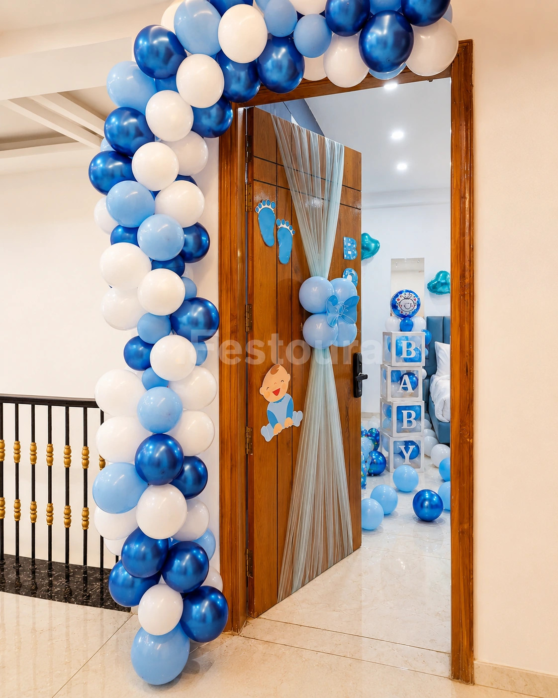Serene Blue Welcome Baby Celebration