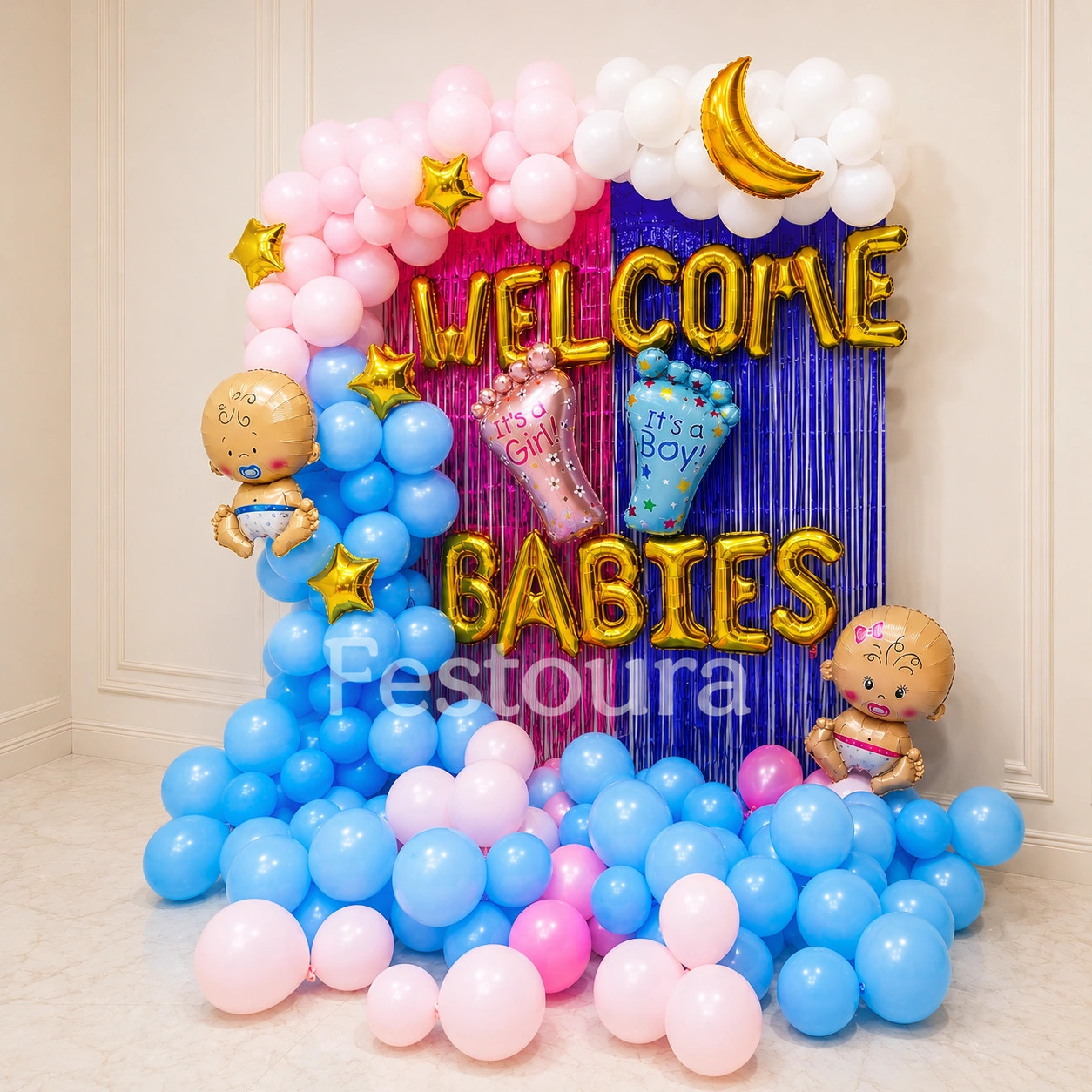 Joyful Welcome Babies Balloon Decor