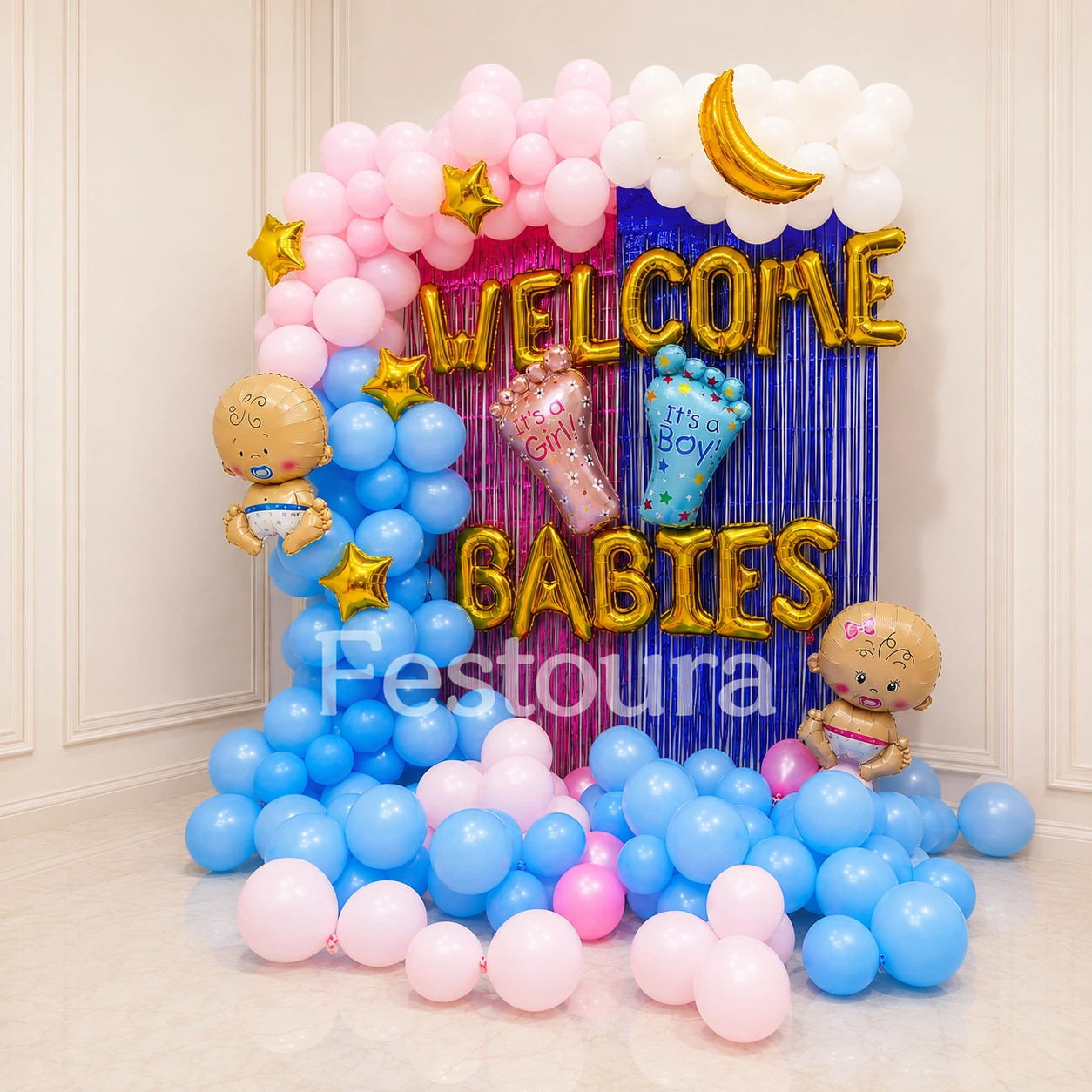 Joyful Welcome Babies Balloon Decor