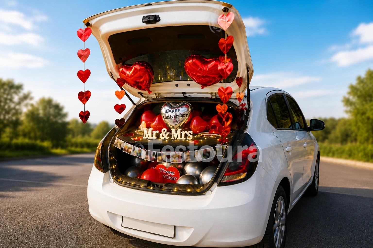 Romantic Car Boot Anniversary Surprise