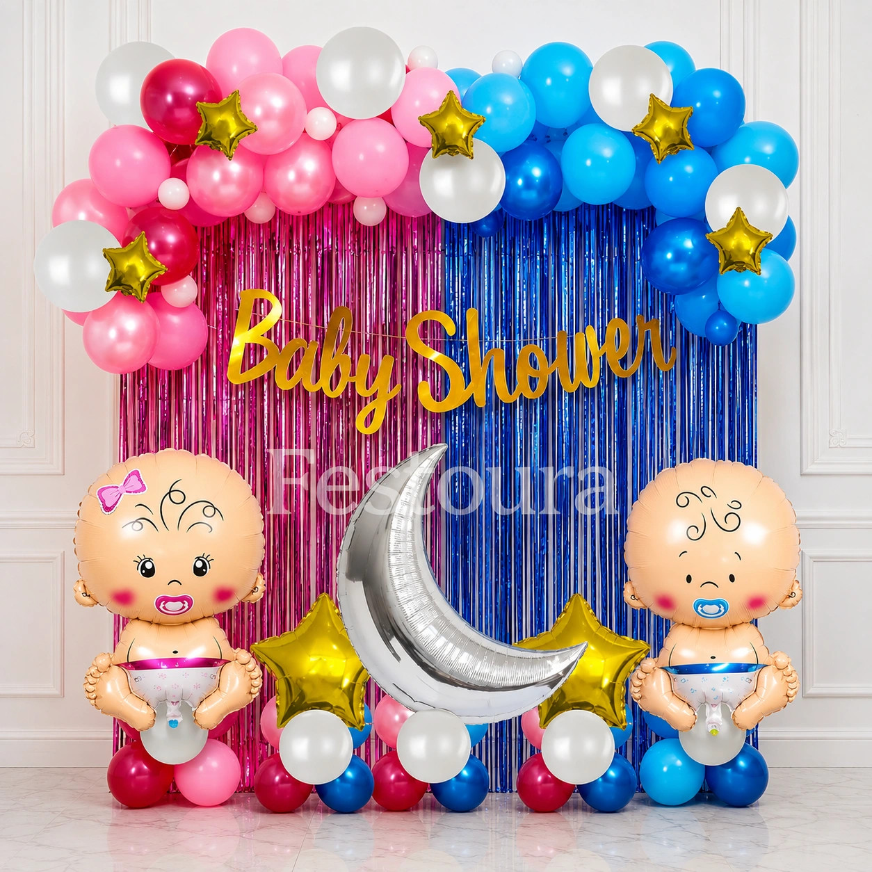 Whimsical Moon and Stars Baby Shower Decor