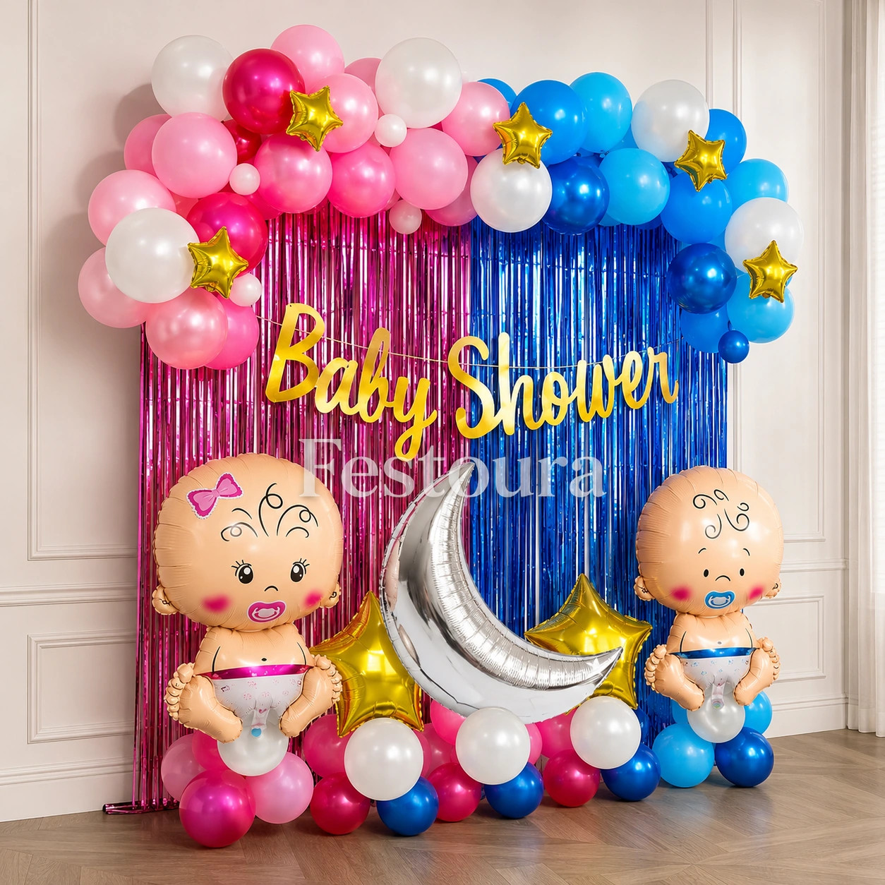 Whimsical Moon and Stars Baby Shower Decor