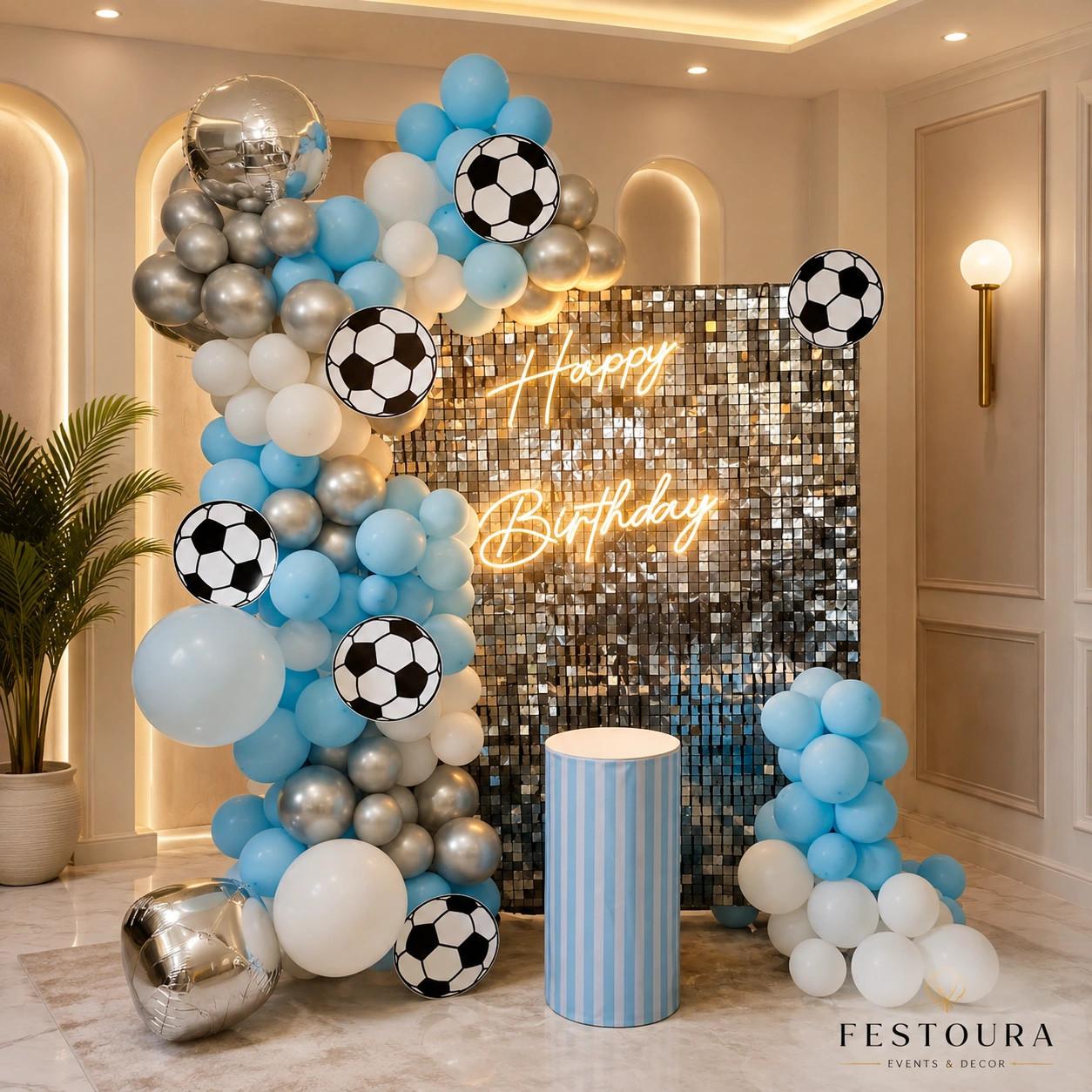 Kickoff Classic Football Birthday Setup