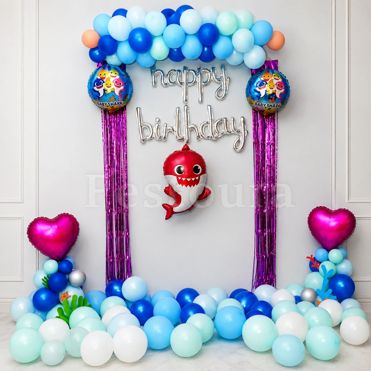 Baby Shark Pastel Adventure Party Decor
