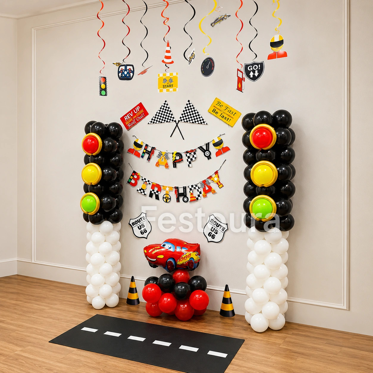 High-Speed Racing Birthday Decor