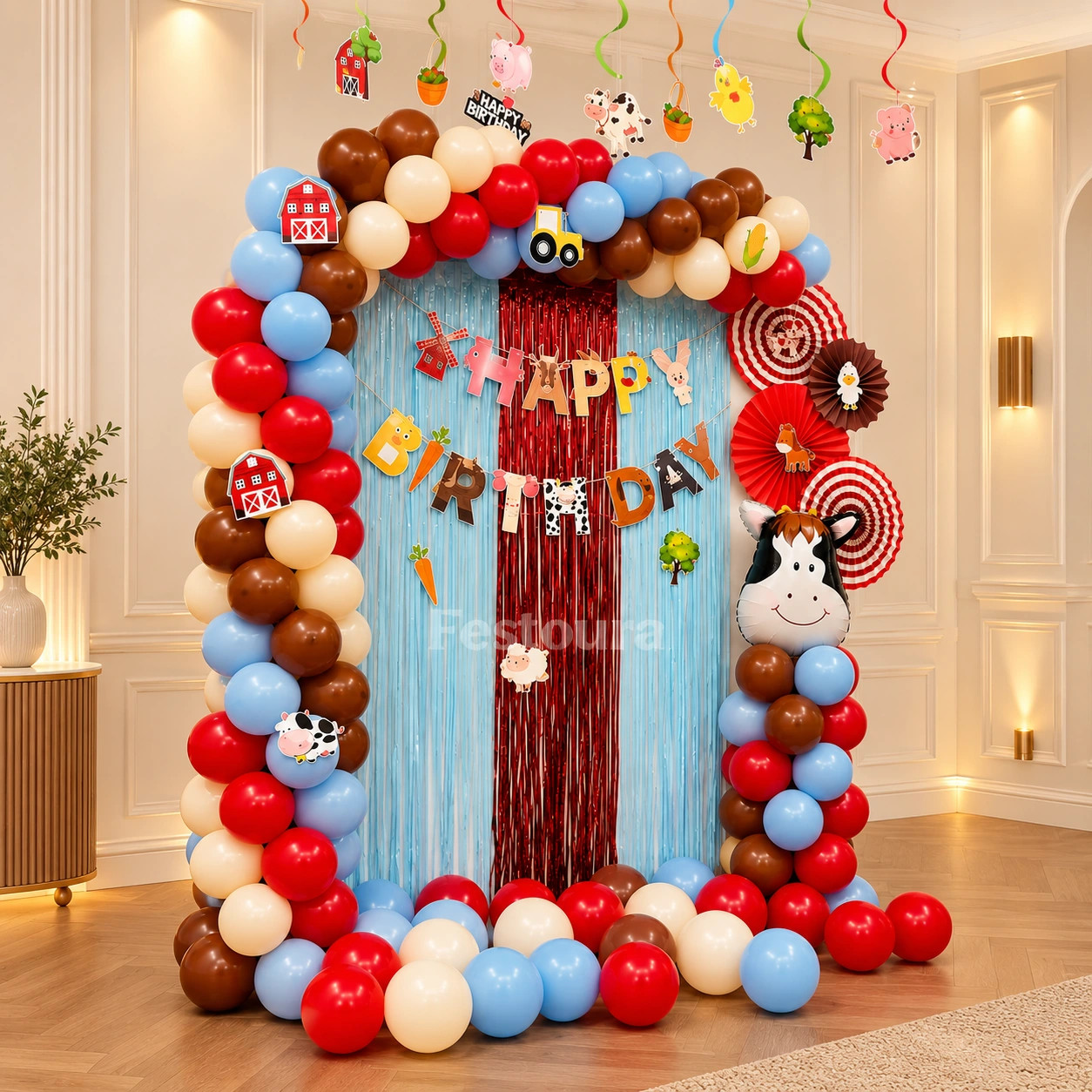 Farmyard Fun Birthday Balloon Decor