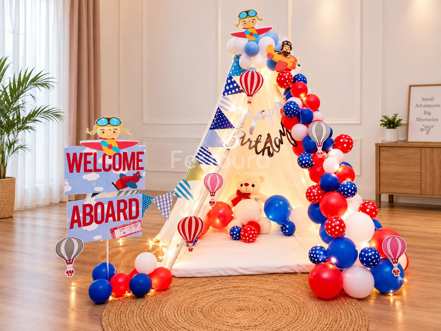 Aeroplane theme Birthday Canopy Decor