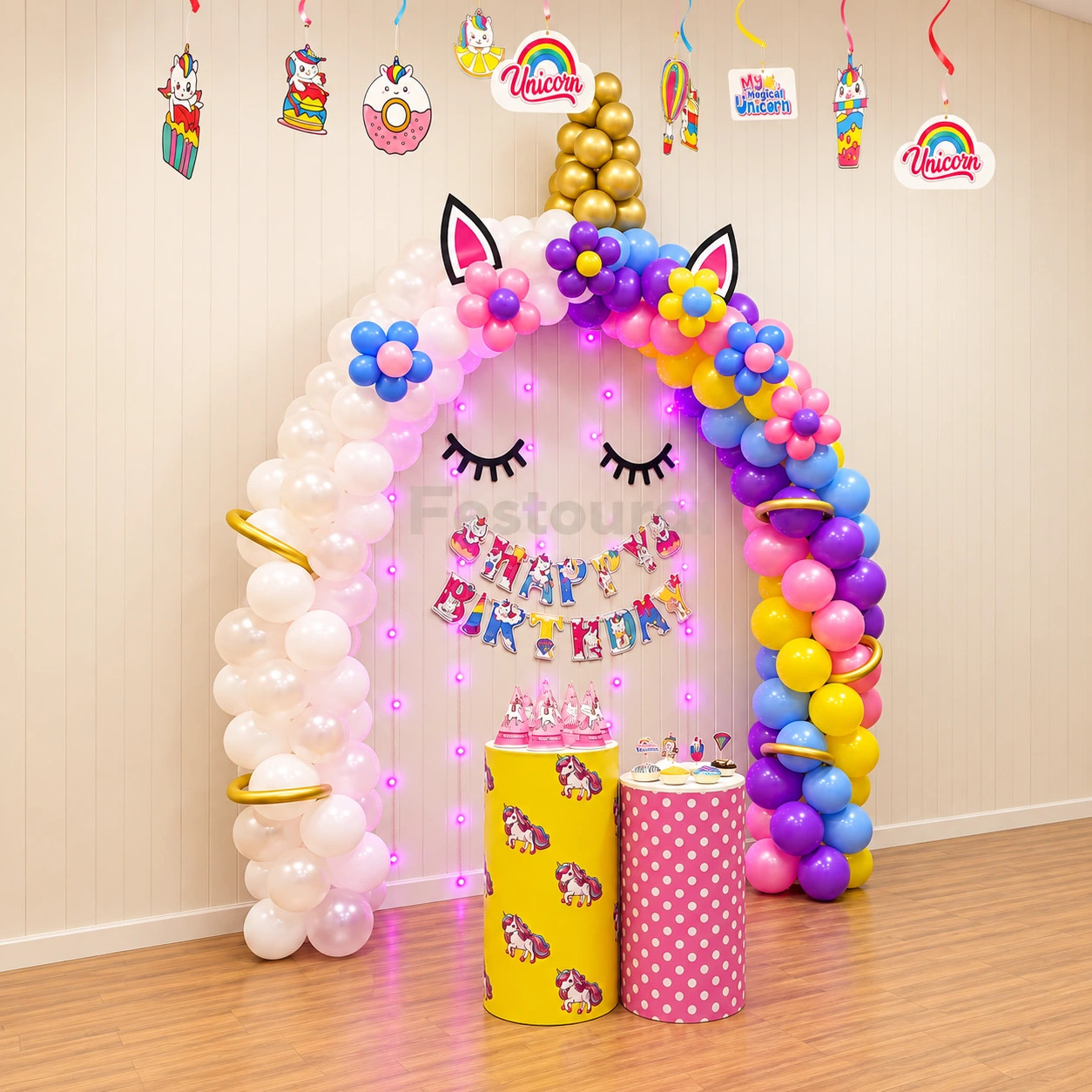Magical Unicorn Balloon Arch Birthday Decor