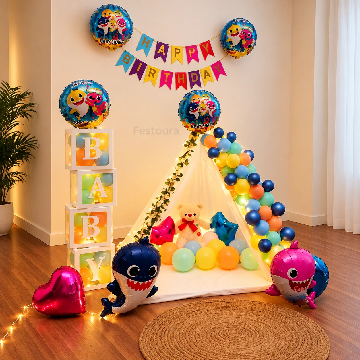 Baby Shark Canopy Birthday Decor