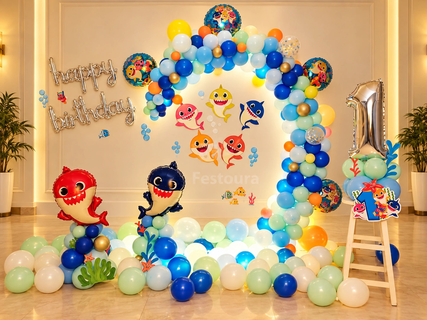 Baby Shark Ocean Birthday Party Decor