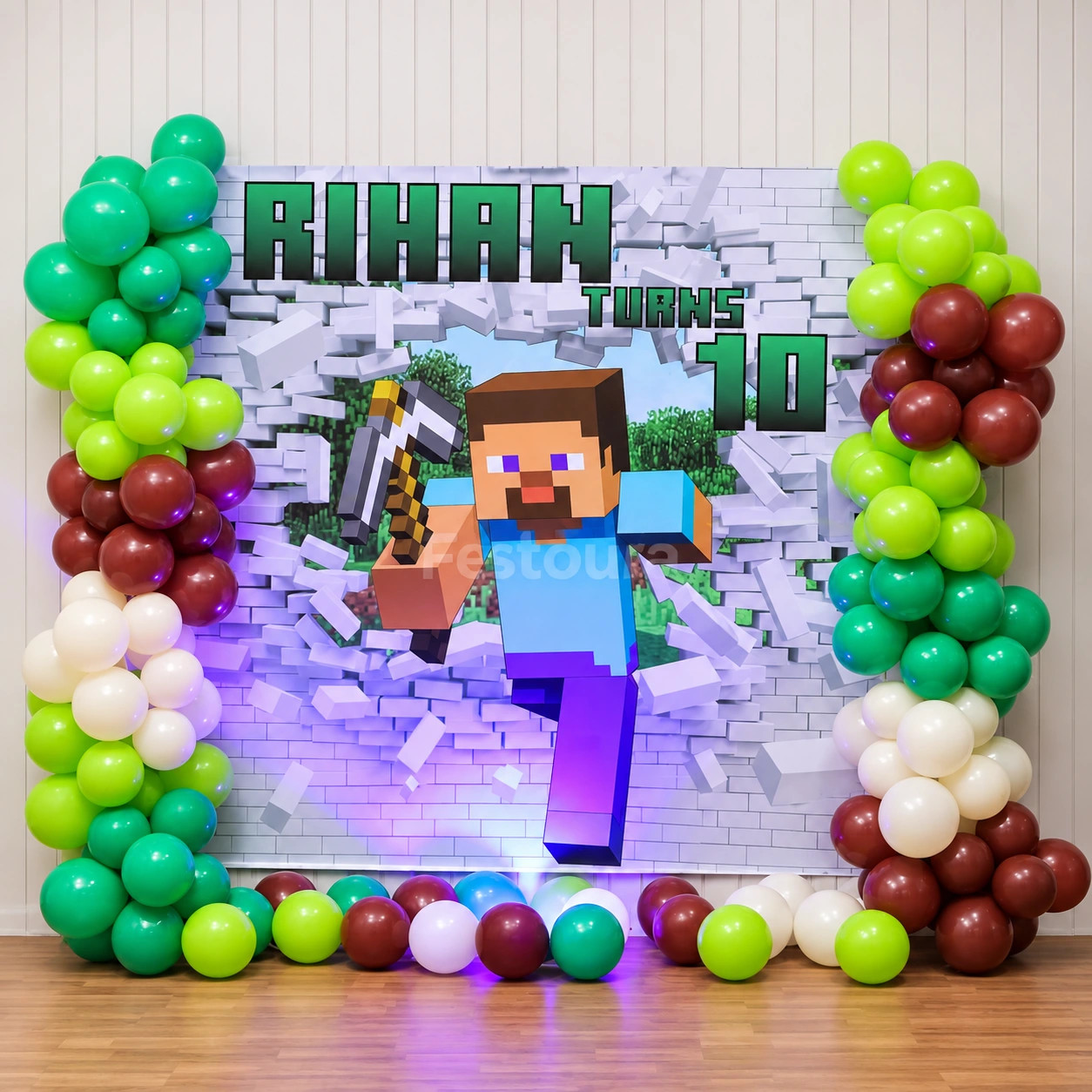 Minecraft Universe Custom Birthday Decoration