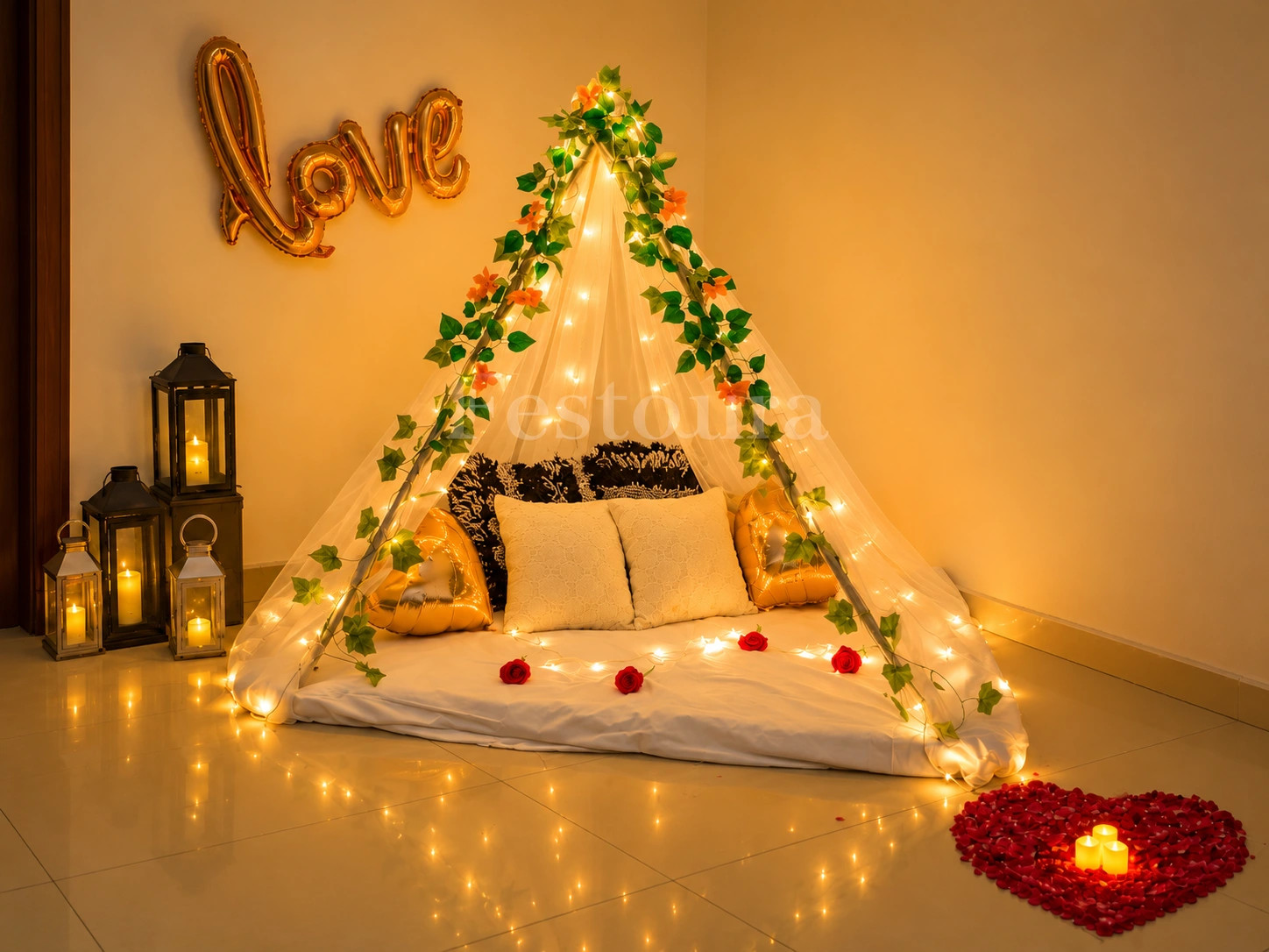 Romantic Rosegold Canopy Celebration