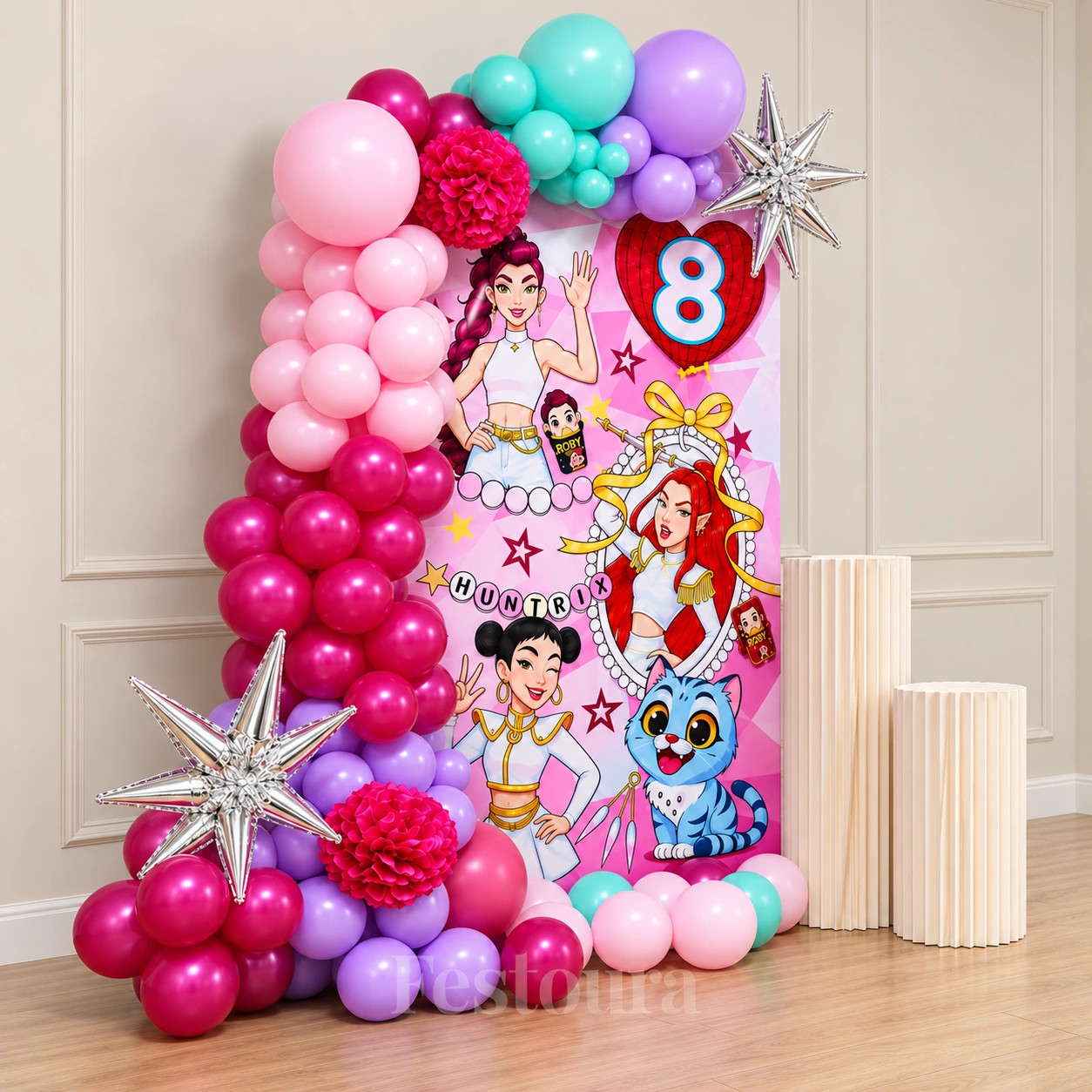 K-pop Theme Wall Birthday Decor