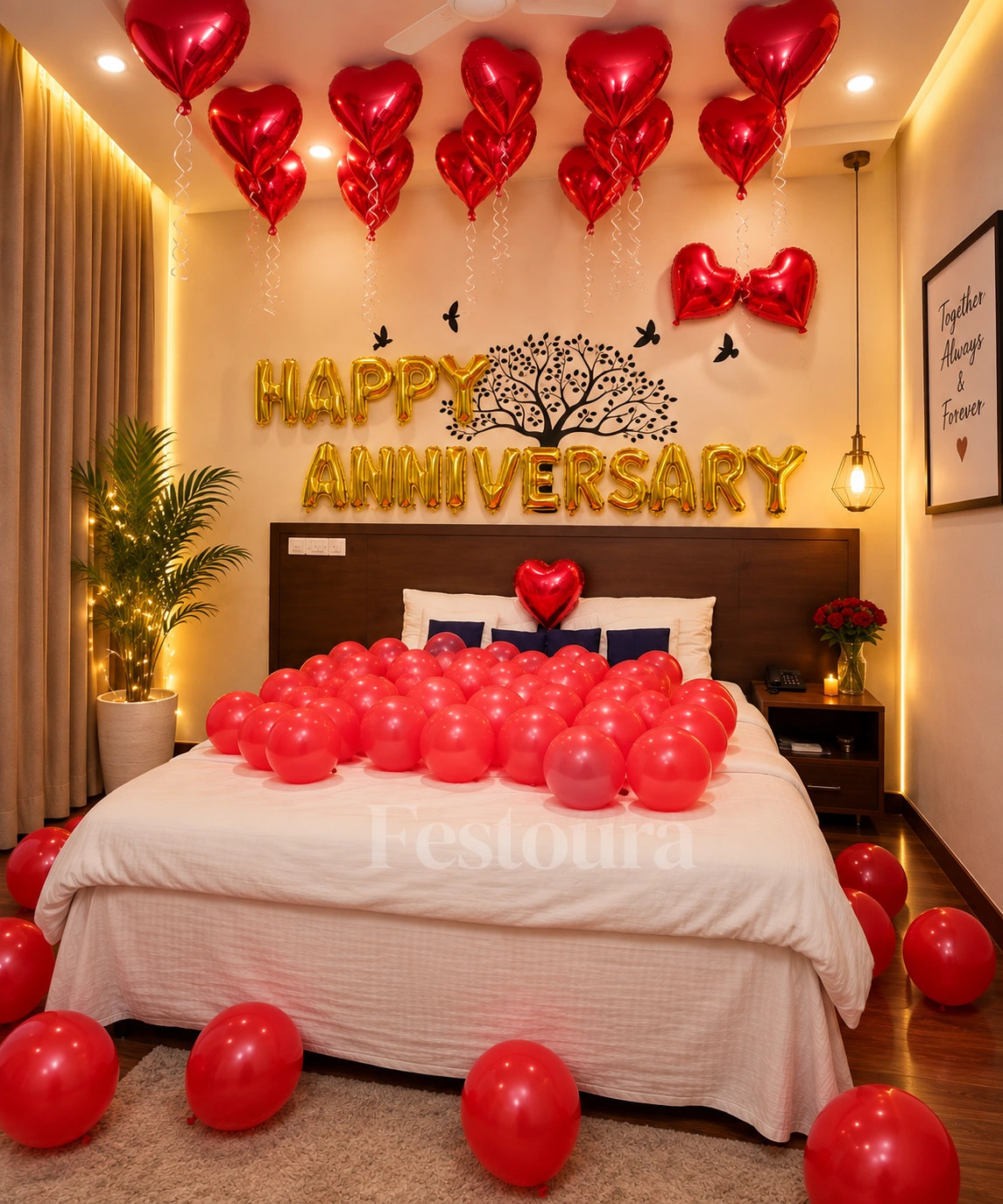 Timeless Heart Anniversary Bedroom Decor