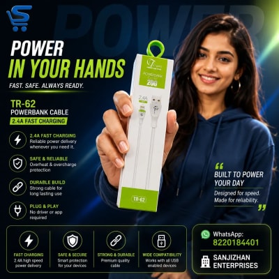 Tream Power Bank Cable iPhone Lightning
