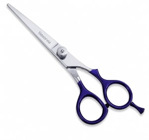 Hair Cutting Scissors – Purple Coated Handles, with Finger Rest