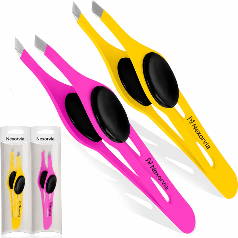 Rubber Grip Slant Tweezer