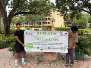 Bytes for Better Lives volunteers helping the community