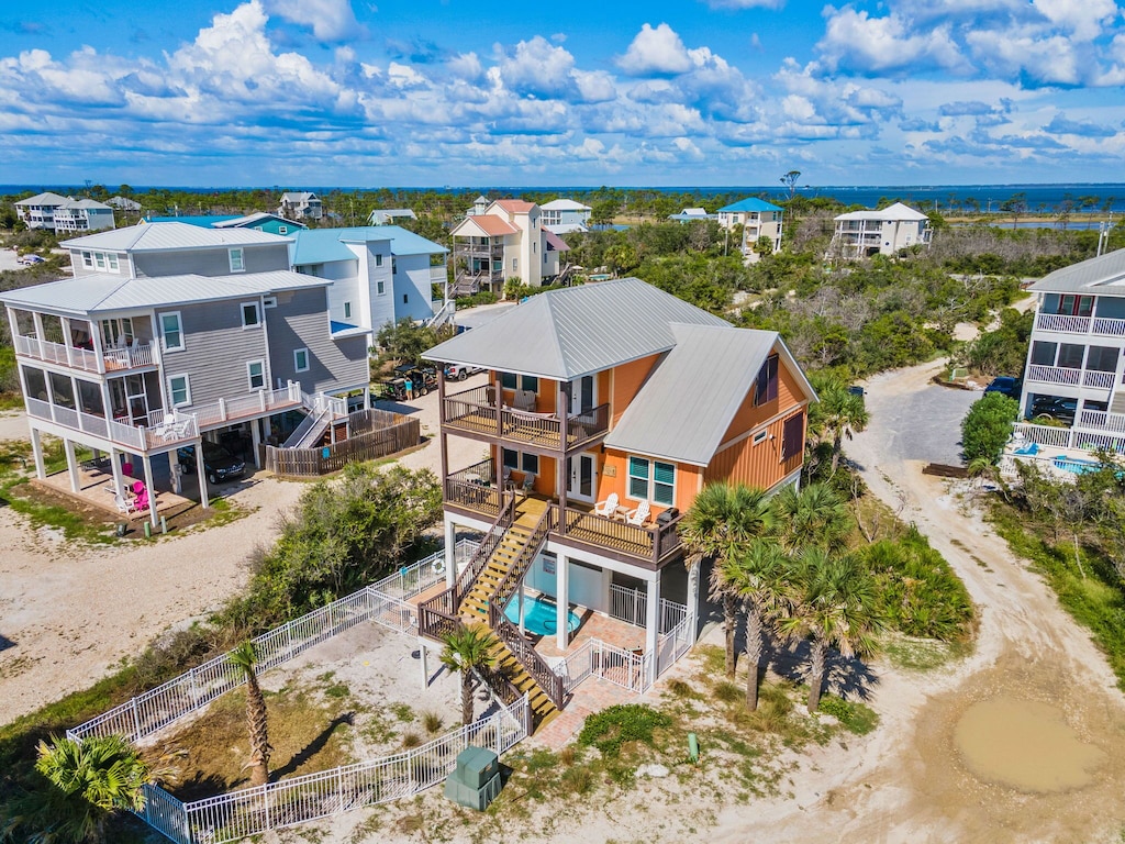 Fenced front yard and private pool
