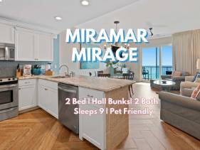 Beach Retreat 408 Top Floor, Gulf Front, Beach Servic
