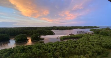 This is your view from Cedar Key Tranquility's Private Balcony.