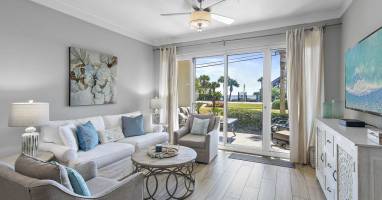 Spacious & Bright Living Room - Relax in comfort just steps from the Gulf at this Leeward Key condo in Destin, Florida.