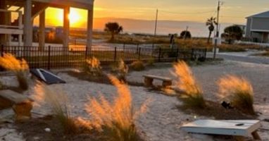 Sunset and cornhole- a perfect combination!