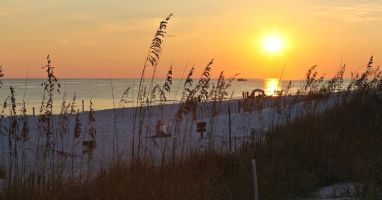 A beautiful sunset on our beach!
