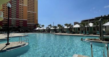 Tower 3 Pool with Cabanas