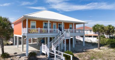 Front of home facing the beach