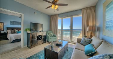 Great room with a great view!   Large HDTV, HDDVR and balcony access!
